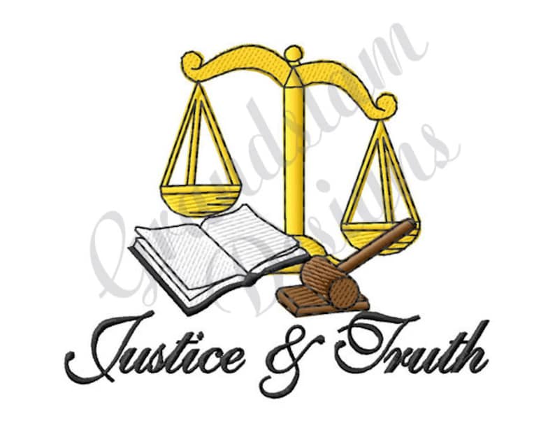 Scales Of Justice & Truth Machine Embroidery Design Etsy