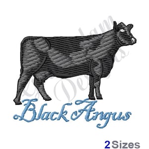 Black Angus Cow - Machine Embroidery Design, Embroidery Designs, Machine Embroidery, Embroidery Patterns, Embroidery Files, Instant Download