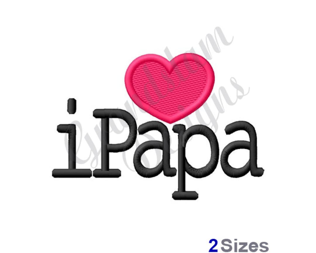 Rack with printed bags: I Love Mama and I Love Papa Stock Photo