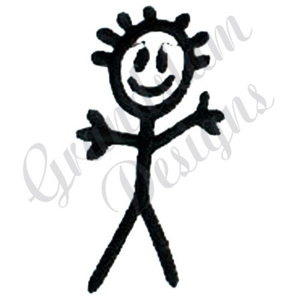 Stick Figure Embroidery Design Etsy