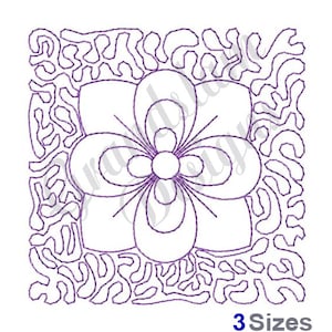 Stippled Flower Quilt - Stickdatei, Stickdatei, Stickdatei, Stickdatei, Stickdatei, Stickdatei, Sofort Download