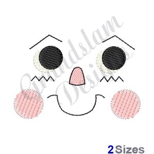 Girl Doll Face - Machine Embroidery Design