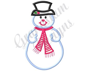 Applique Snowman - Machine Embroidery Design