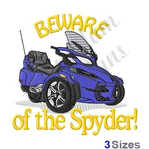 Spyder Motorcycle - Machine Embroidery Design