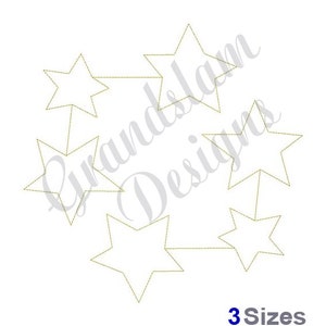 Star Outline Quilt - Machine Embroidery Design, Embroidery Designs, Embroidery, Embroidery Patterns, Embroidery Files, Instant Download