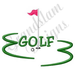 Golf Green Outline - Machine Embroidery Design
