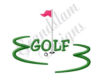 Golf Green Outline - Machine Embroidery Design