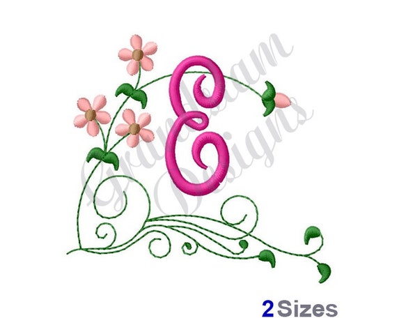 Embroidery Sewing & Fiber Machine Embroidery Design Capital Letter E ...