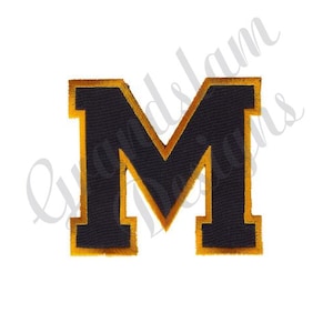 Applique Letter M - Machine Embroidery Design