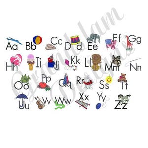 Children&#39;s Quilt Embroidery Font Set- Sweetheart Machine Embroidery Alphabet Font