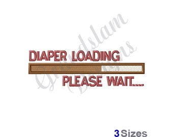 Diaper Loading - Machine Embroidery Design