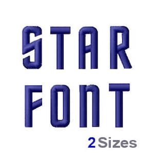 Star Embroidery Font Set - Sweetheart Machine Embroidery Alphabet Font