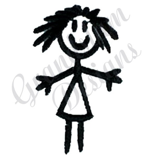 Stick Figure Embroidery Design Etsy