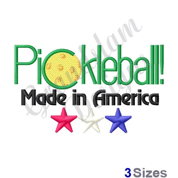 Pickleball Amerika - Stickdatei Maschinenstickerei