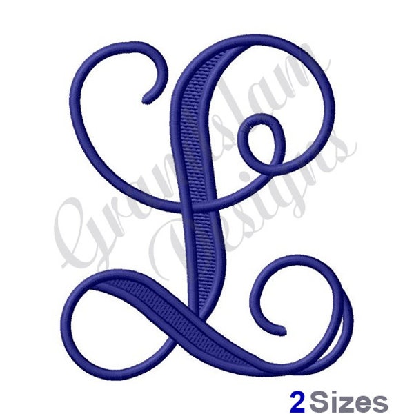 Vining Monogram L - Machine Embroidery Design, Embroidery Designs, Machine Embroidery, Embroidery Pattern, Embroidery File, Instant Download