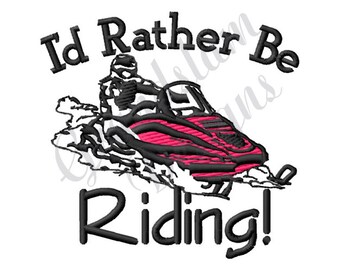 Motoslitta che preferirei guidare - Disegno per ricamo a macchina