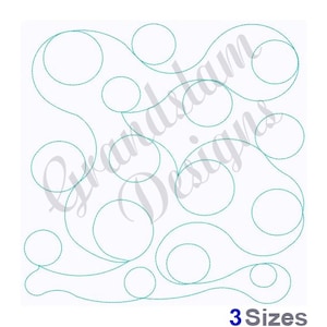 Circles Continuous Stitch Quilt Block - Machine Embroidery Design, Embroidery, Embroidery Patterns, Embroidery Files, Instant Download
