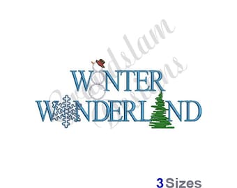 Winter Wonderland Machine Embroidery Design, Embroidery Designs, Machine Embroidery, Embroidery Patterns, Embroidery Files, Instant Download