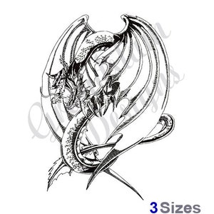 Dragon Outline - Machine Embroidery Design