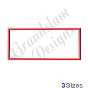 Może przedstawiać: Czerwona prostokątna rama do haftu z białym tłem. Rama jest pusta i gotowa do spersonalizowania.