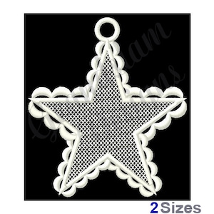 Fsl Blank Star Ornament - Machine Embroidery Design
