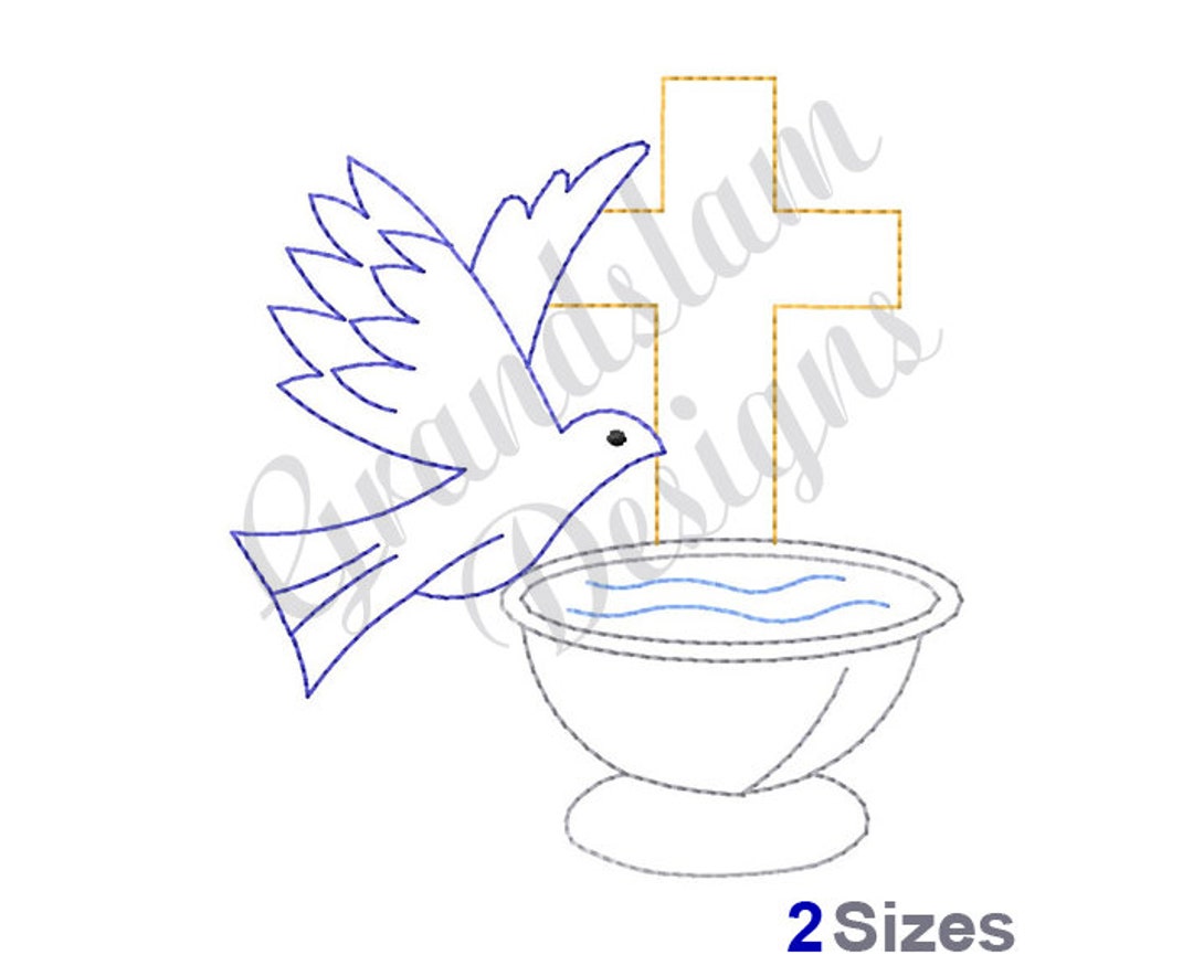 Dove Baptism - Machine Embroidery Design, Embroidery Designs, Machine ...