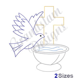 Dove Baptism - Machine Embroidery Design, Embroidery Designs, Machine Embroidery, Embroidery Patterns, Embroidery Files, Instant Download