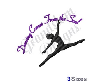 Dancing Silhouette Machine Embroidery Design – Instant Download