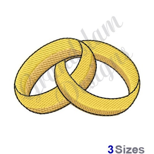 Wedding Rings Embroidery Design. Wedding Rings Silhouette Etsy