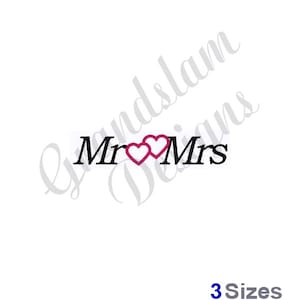 Mr & Mrs Wedding  - Machine Embroidery Design