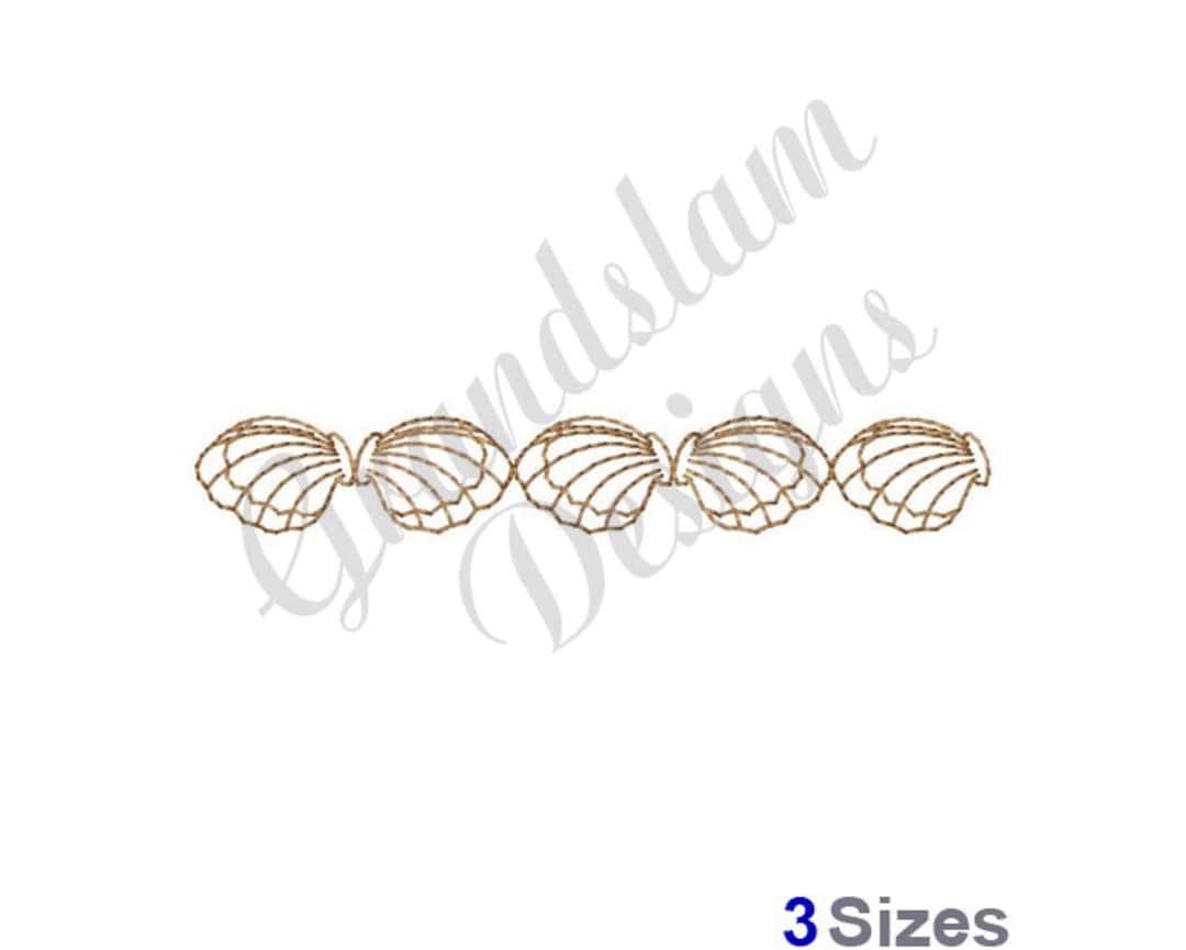 Shell Line Border - Machine Embroidery Design - Etsy