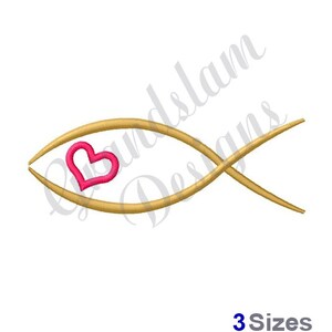 Jesus Heart Fish -Machine Embroidery Design, Embroidery Designs, Machine Embroidery, Embroidery Patterns, Embroidery Files, Instant Download