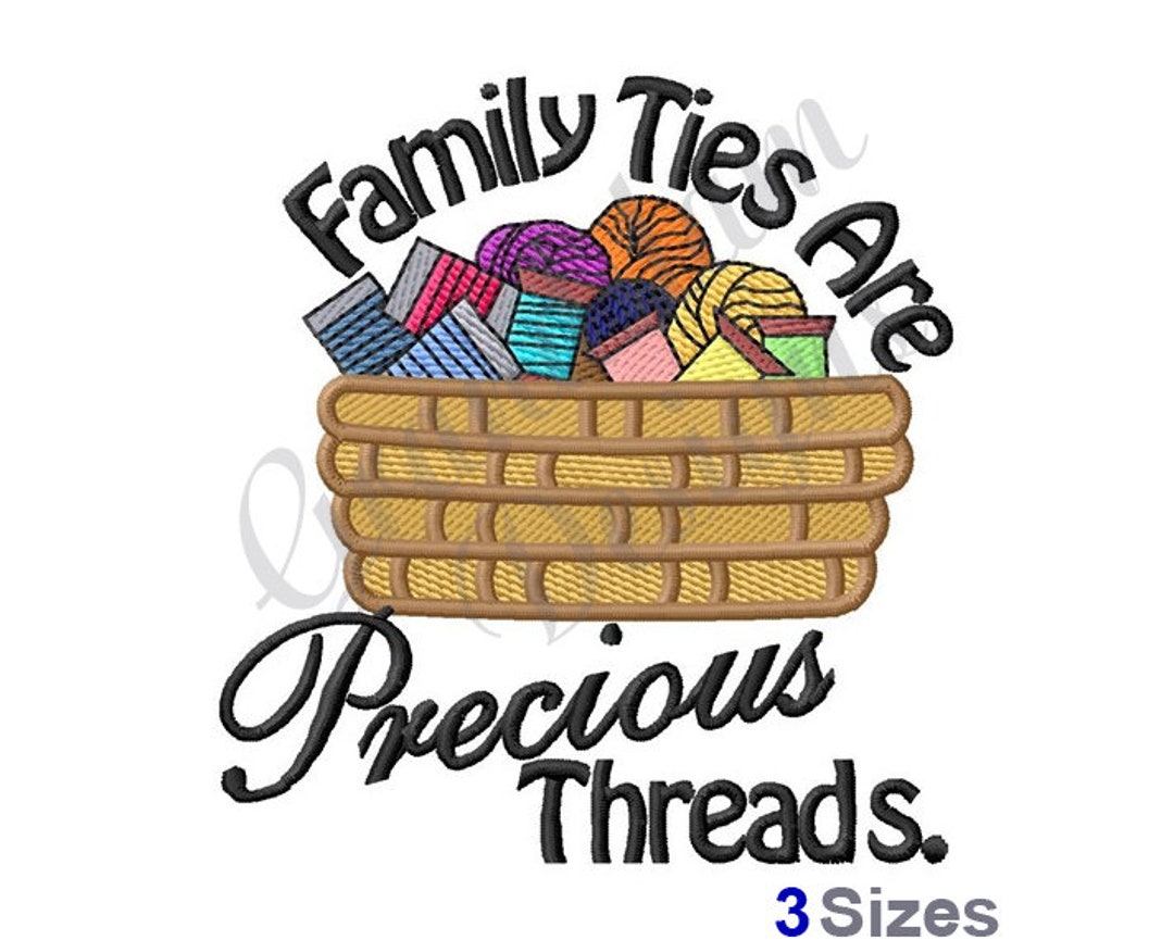 Family Ties Precious Threads - Machine Embroidery Design, Embroidery ...