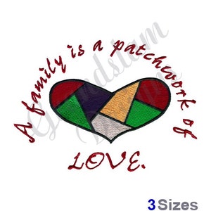 Family Patchwork Of Love -Machine Embroidery Design, Embroidery Designs, Embroidery, Embroidery Patterns, Embroidery Files, Instant Download