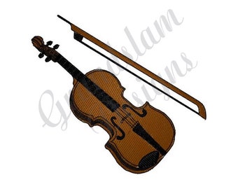 Violin - Machine Embroidery Design, Violin Outline Embroidery