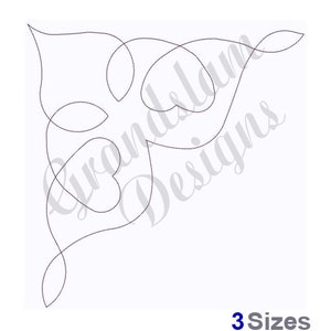 Herz Ecke Quilt - Stickmaschine, Stickmuster, Stickerei, Stickmuster, Stickdateien, Instant Download