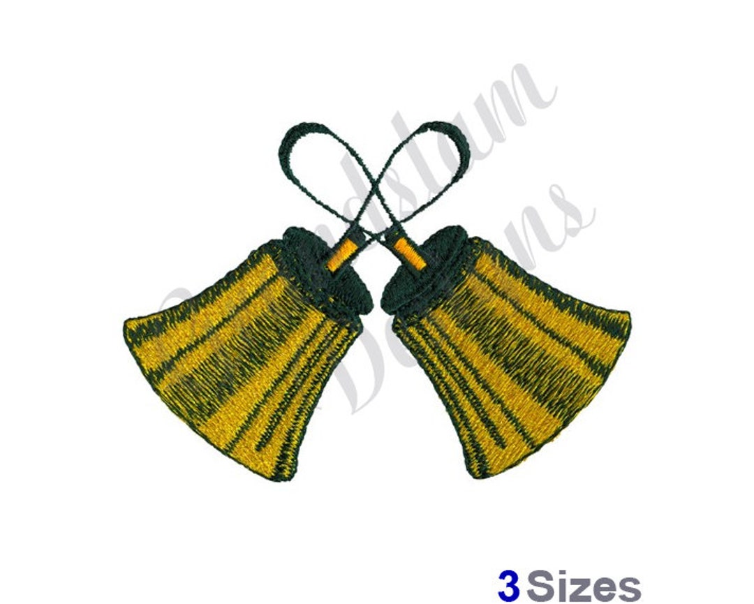 Crossed Handbells Machine Embroidery Design, Embroidery Designs