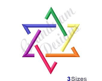 Star Of David Outline - Machine Embroidery Design