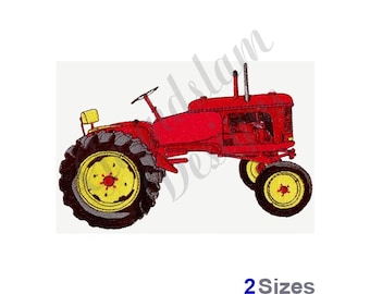 Klassisk traktor - Maskinbroderidesign