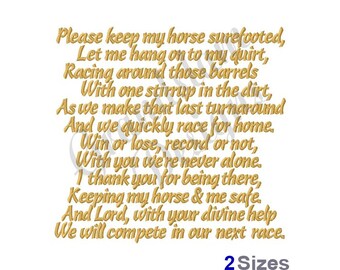 Rodeo Prayer Machine Embroidery Design - Etsy