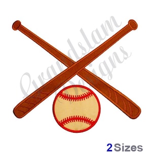 Baseball And Bats Applique - Machine Embroidery Design