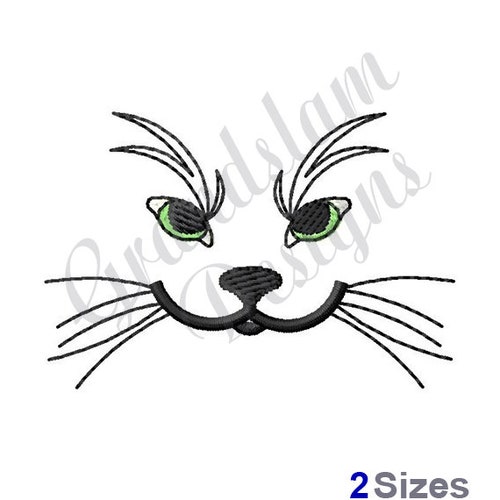 Cat Embroidery File Cat Face Embroidery Design Cat Eyes Etsy