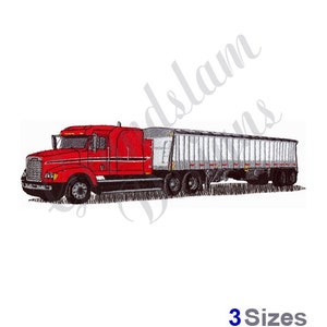 Semi Truck - Machine Embroidery Design