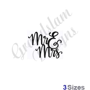 Mr & Mrs Wedding - Machine Embroidery Design