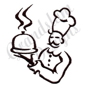 Chef Outline - Machine Embroidery Design, Embroidery Designs, Machine Embroidery, Embroidery Patterns, Embroidery Files, Instant Download