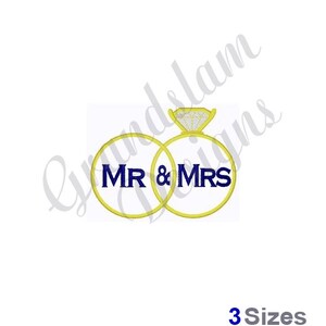 Mr & Mrs Trauringe - Maschinenstickerei, Stickmuster, Stickerei, Stickmuster, Stickdateien, Instant Download