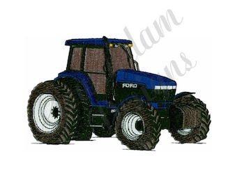 Desenho de bordado para máquina de trator agrícola em 3 tamanhos