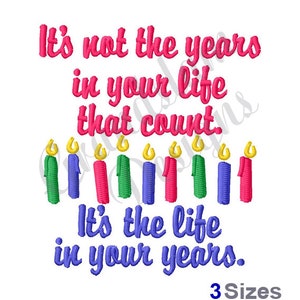 Birthday Candles - Machine Embroidery Design