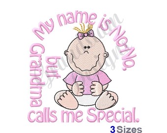 Baby Girl Grandma  - Machine Embroidery Design, Embroidery Designs, Embroidery, Embroidery Patterns, Embroidery Files, Instant Download