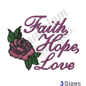 Faith, Hope, Love - Machine Embroidery Design
